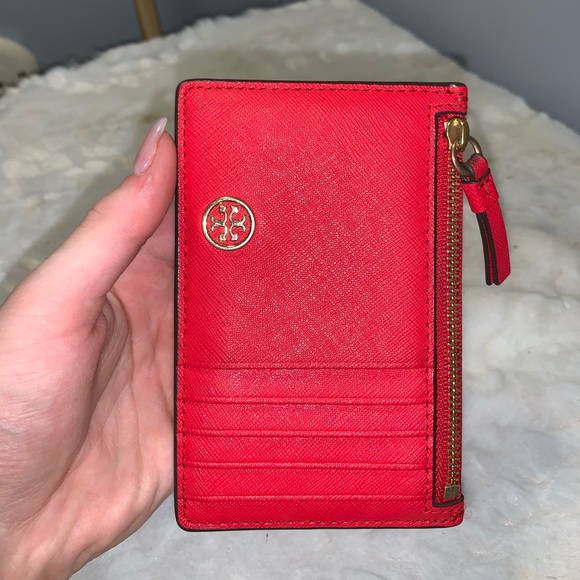 Red Tory Burch card holder - Picture 1 of 1